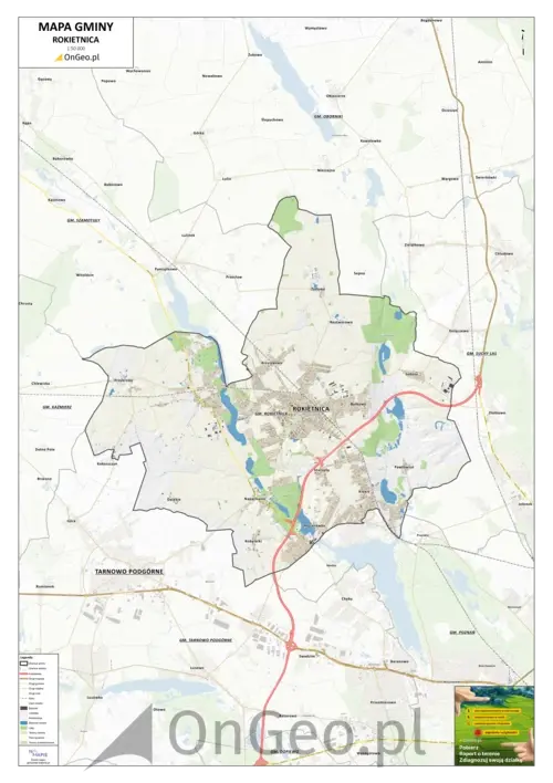 Mapa gminy Rokietnica